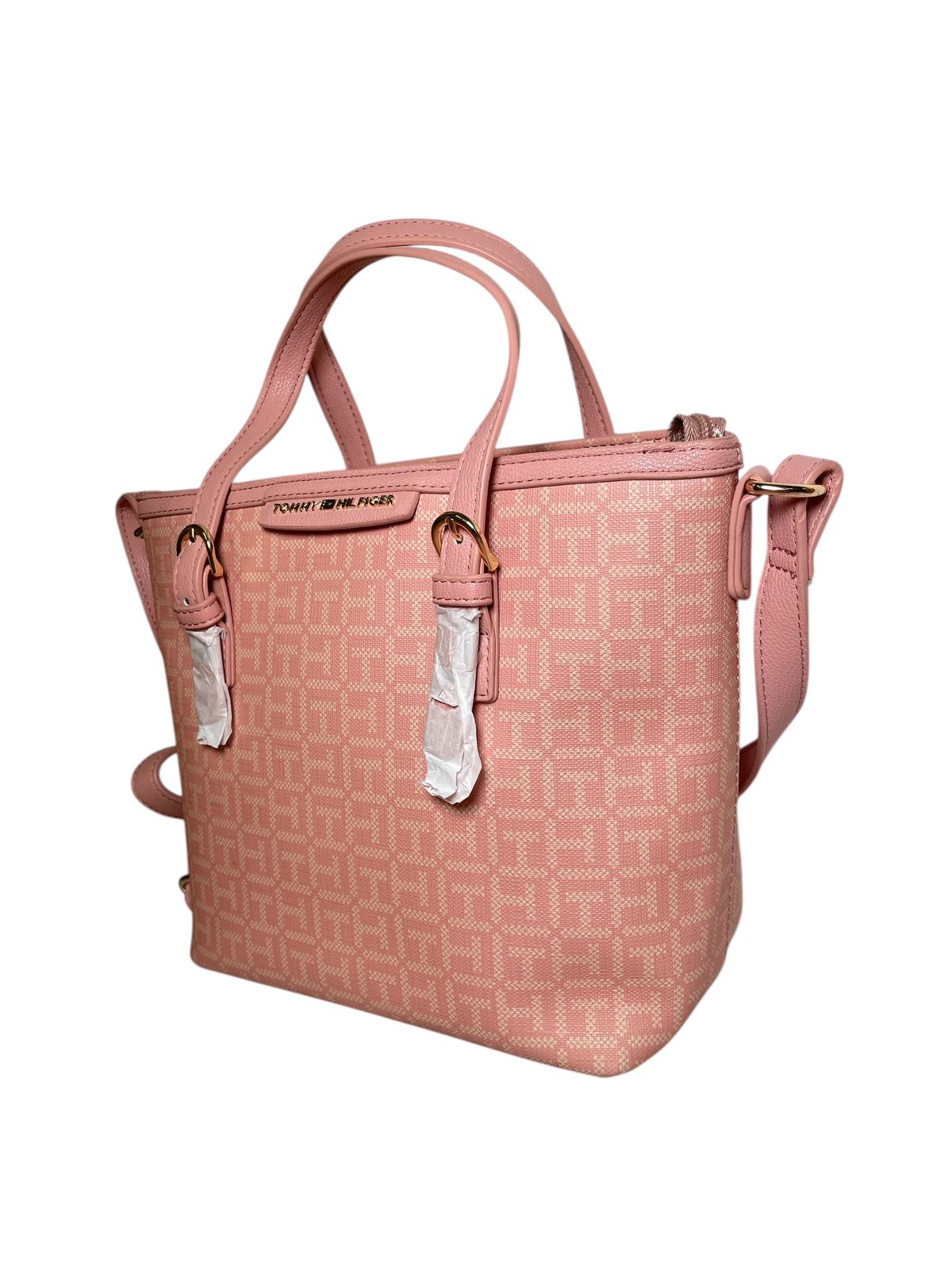 Bolsa Tommy Hilfiger Rosa Claro TH Monogram | Elegancia y estilo